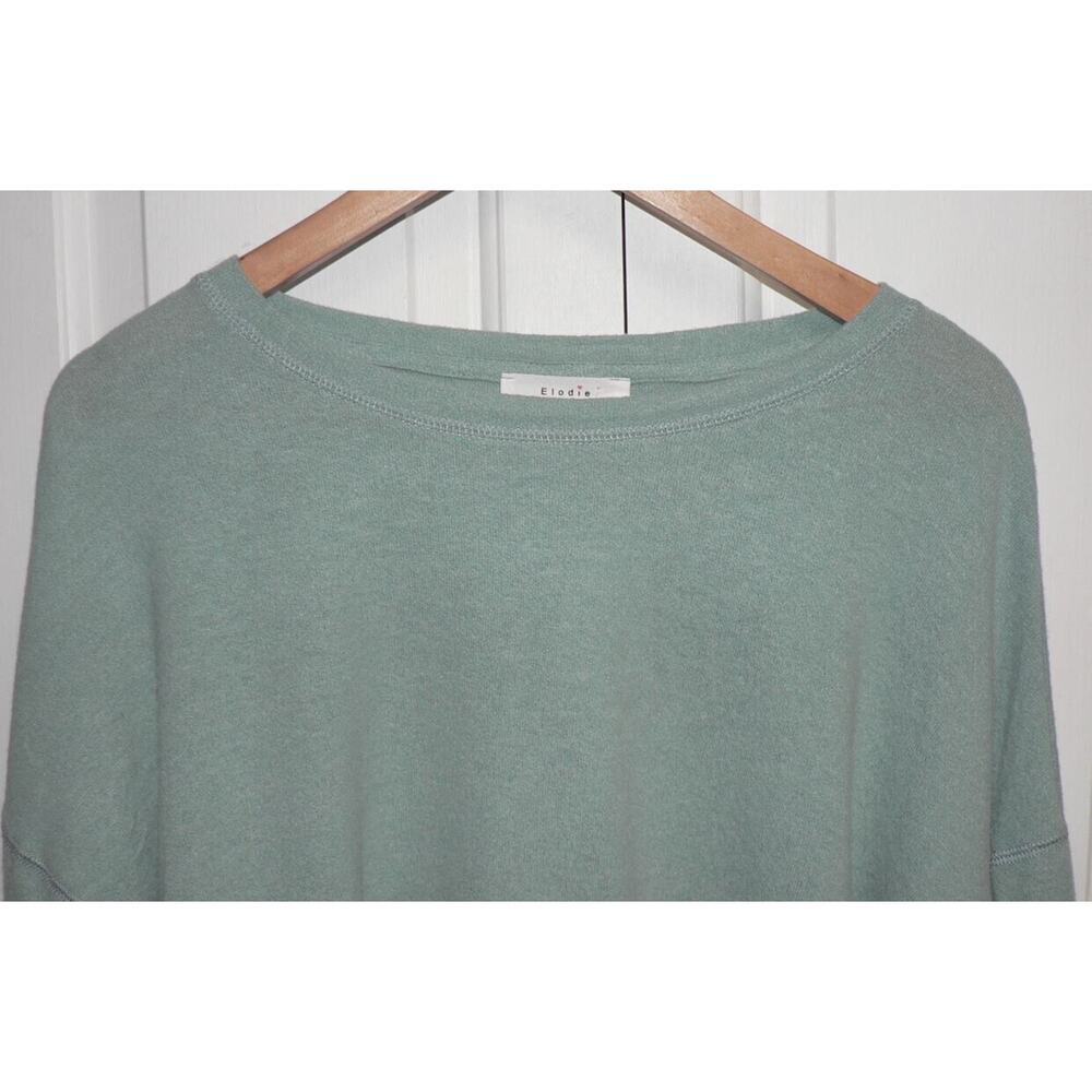 Elodie Women's Brushed‎ Knit Cozy Crew Long Sleeve Top in Mint XLarge CTEY5196 - Picture 3 of 5